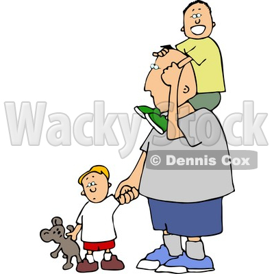 Dad Taking His Boys Out Today Clipart © djart #4252