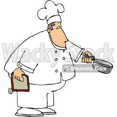 Male Chef Holding a Cooking Pot Clipart © djart #4297