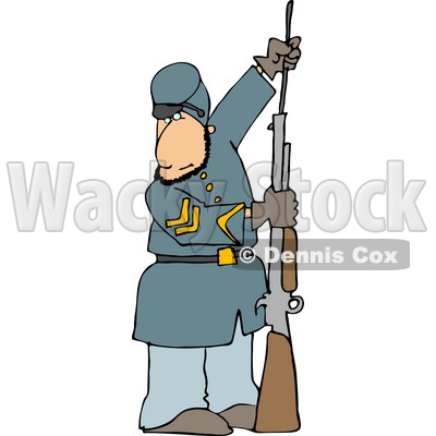 Civil War Soldier Loading His Rifle Clipart © djart #4329