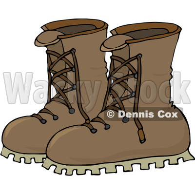 Royalty-Free (RF) Clip Art Illustration of a Pair Of Leather Boots ...