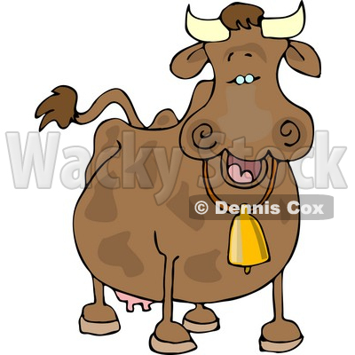 Cow Wearing a Bell Clipart © djart #4536