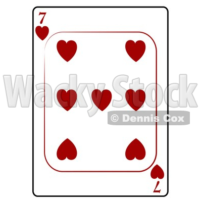 Seven/7 of Hearts Playing Card Clipart © djart #4808