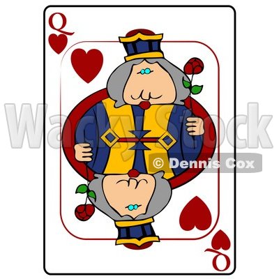 Q/Queen of Hearts Playing Card Clipart © djart #4812