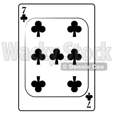 Seven/7 of Clubs Playing Card Clipart © djart #4813