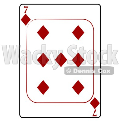 Seven/7 of Diamonds Playing Card Clipart © djart #4817