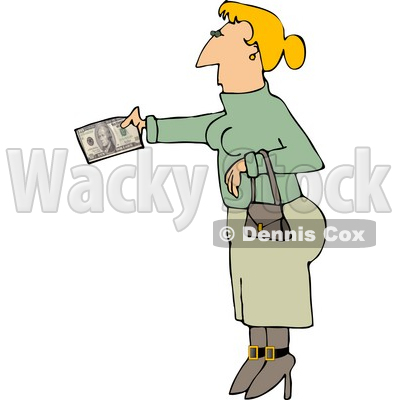 Woman Paying with Cash Clipart © djart #4953