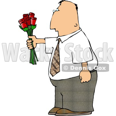 Man Giving Flowers Clipart © djart #4964
