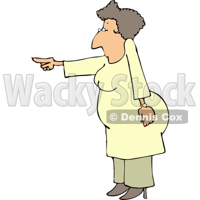 Agitated Woman Pointing Her Finger at Someone Clipart © djart #4988