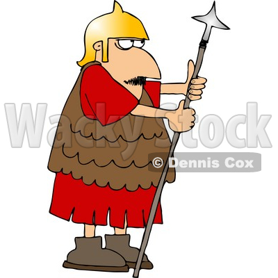 Roman Army Soldier Armed with a Spear Clipart © djart #5072