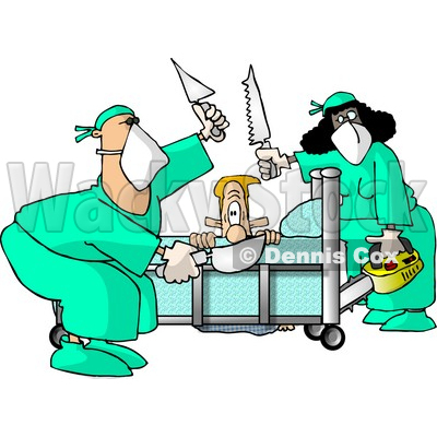 Male Patient Getting Some of His Limbs Amputated by Doctors at a Hospital Clipart © djart #5190