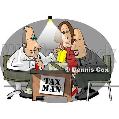 Husband and Wife Getting Taxes Done by Their Professional Accountant Clipart © djart #5198