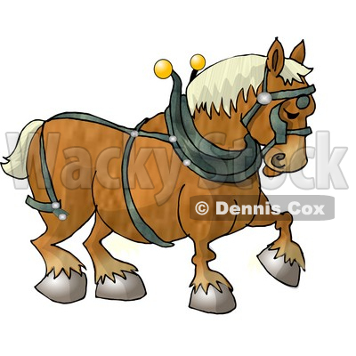 Belgian Heavy Draft Horse Clipart Illustration © djart #5596