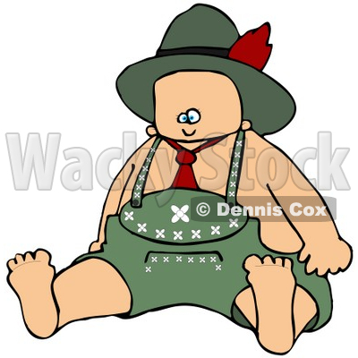 Royalty-Free (RF) Clipart Illustration of an Oktoberfest Baby Boy © djart #59120