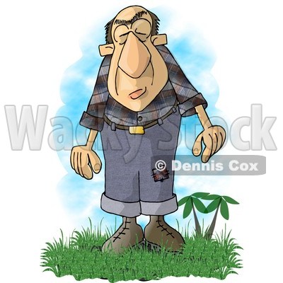 Giant Man with a Condition Known as Acromegaly Clipart Picture © djart #6000