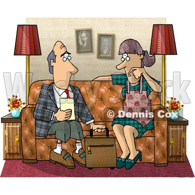 Male Life Insurance Sales Agent Talking to a Client Clipart Picture © djart #6108