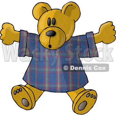 Teddy Bear Stuffed Animal in a T Shirt Clipart Picture © djart #6148