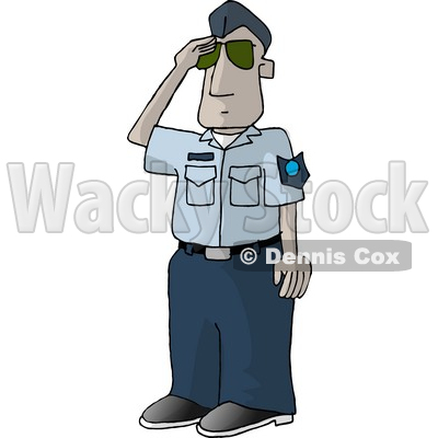 United States Air Force Pilot Saluting - Royalty-free Clipart Picture © djart #6281