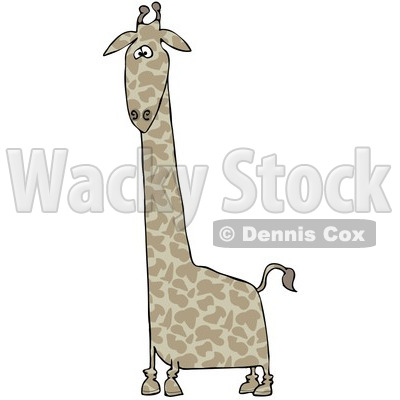 Royalty-Free (RF) Clipart Illustration of a Giraffe With Short Legs And A Long Neck © djart #87377