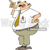 Royalty-Free Vector Clip Art Illustration of an Angry Businessman Pointing © djart #1053017