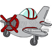 Royalty-Free Vector Clip Art Illustration of a Small Plane © djart #1056410