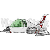 Royalty-Free Clip Art Illustration of a Man Flying A Jet © djart #1056424