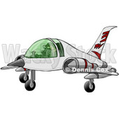 Royalty-Free Clip Art Illustration of a Man Landing A Jet © djart #1056426