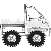 Royalty-Free Vector Clip Art Illustration of a Coloring Page Outline Of A Keimini Truck © djart #1057875