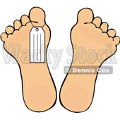 Royalty-Free Vector Clip Art Illustration of a Toe Tag On A Foot © djart #1059509