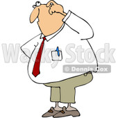 Clipart Confused Businessman - Royalty Free Vector Illustration © djart #1062801