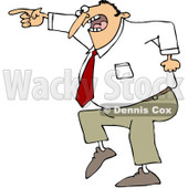 Clipart Mad Businessman Pointing - Royalty Free Vector Illustration © djart #1062808