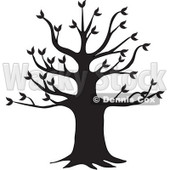Clipart Black Tree Silhouette - Royalty Free Vector Illustration © djart #1062816