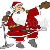 Clipart Santa Introducing - Royalty Free Vector Illustration © djart #1067565