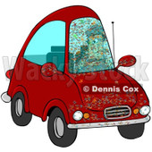 Clipart Bugs Splattered All Over A Drivers Car Windshield - Royalty Free Illustration © djart #1069898