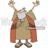 Clipart Moses Holding Up His Arms - Royalty Free Vector Illustration © djart #1079841
