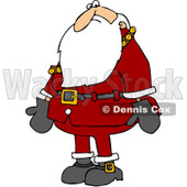Clipart Santa Nervously Looking Down - Royalty Free Vector Illustration © djart #1084859