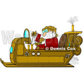 Clipart Steampunk Santa In His Sleigh - Royalty Free Illustration © djart #1087103