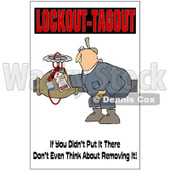 Clipart Electrician With A Safety Warning - Royalty Free Illustration © djart #1087734