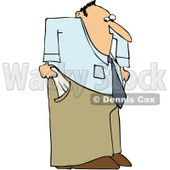Clipart Businessman With Empty Pockets - Royalty Free Vector Illustration © djart #1101696