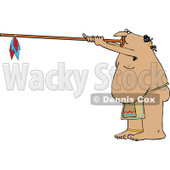 Clipart Native American Man Using A Dart Blowgun - Royalty Free Vector Illustration © djart #1105910