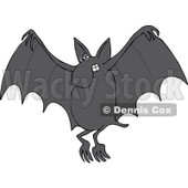 Cartoon Of A Flying Dog Bat - Royalty Free Vector Clipart © djart #1119542