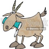 Cartoon of a Goat Eating a Can - Royalty Free Vector Clipart © djart #1160960