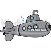 Cartoon of a Metal Submarine - Royalty Free Vector Clipart © djart #1166766