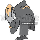 Cartoon of a Polite Rabbi Bowing - Royalty Free Vector Clipart © djart #1172269