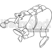 Clipart of a Guy Falling While Sky Diving - Royalty Free Vector Illustration © djart #1222715