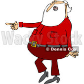 Clipart of Santa Talking and Pointing - Royalty Free Vector Illustration © djart #1223680