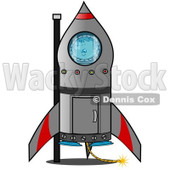 Clipart of a Boy Astronaut in a Rocket About to Launch - Royalty Free Illustration © djart #1238980