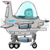 Clipart of a Boy Astronaut Operating a Spaceship - Royalty Free Illustration © djart #1238981
