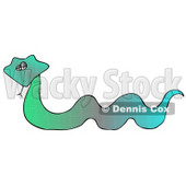 Colorful Green and Blue Snake Clipart Illustration © djart #12926