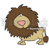 Big Male Lion Looking at the Viewer Clipart Illustration © djart #13023