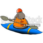 Happy Dog Kayaking Clipart Illustration © djart #13234